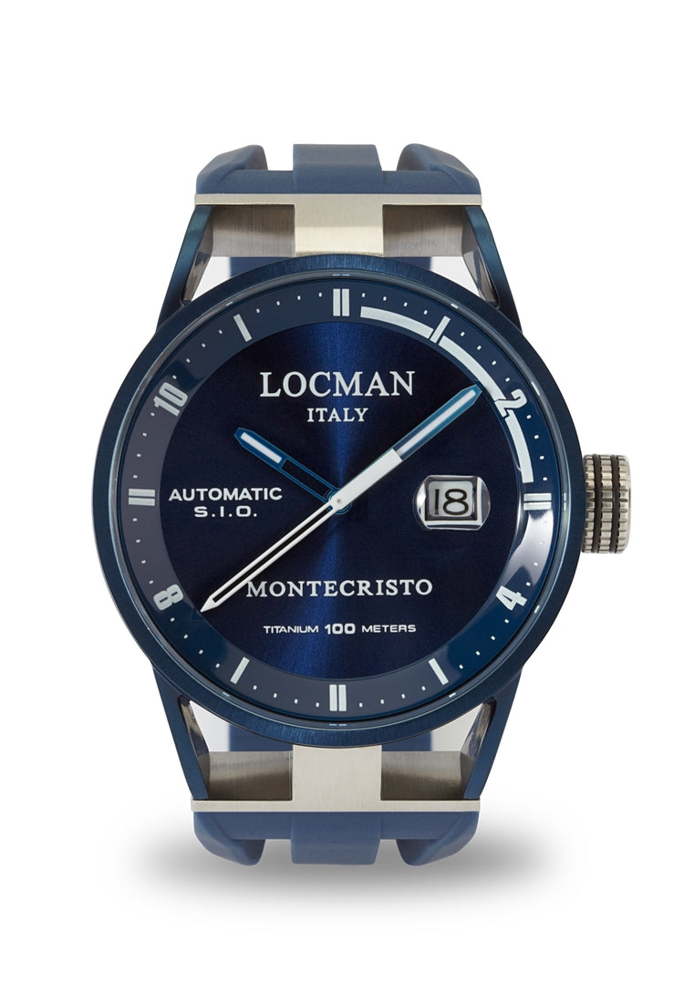 Locman Montecristo automatico PVD blu silicone 0511BLBLFWH0SIB