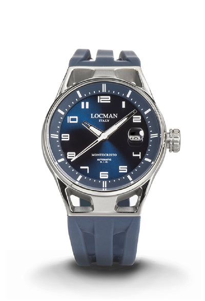 Locman Montecristo automatico 41mm blu silicone 0541A02S-00BLWHSB