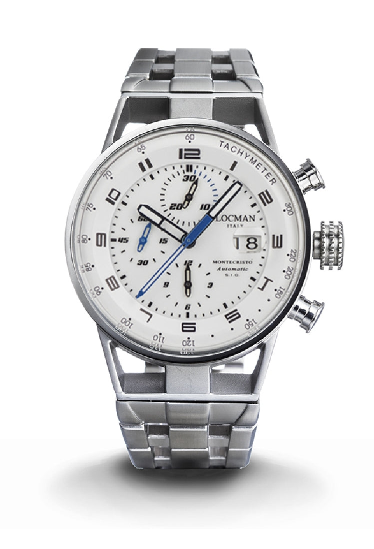 Locman Montecristo Chrono automatico bianco acciaio 0516A08S-00WHBLB0