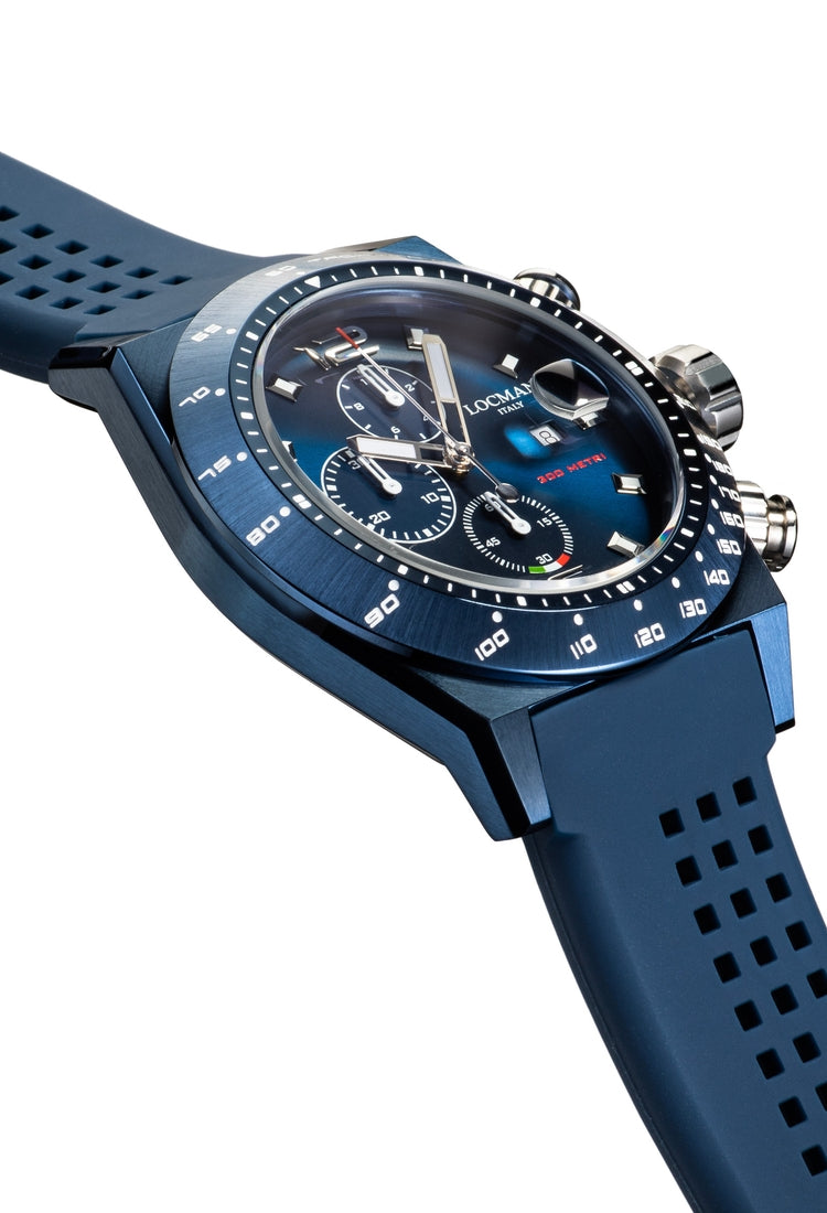 Orologio Locman Stealth 300mt crono PVD blu 0219B02A-BLBLNKS2B