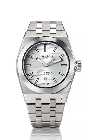 Locman Stealth Titanio quadrante argento sunray 0223T06S-00AGWHB0