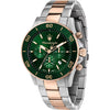 Orologio Maserati Competizione quadrante verde acciaio bicolore