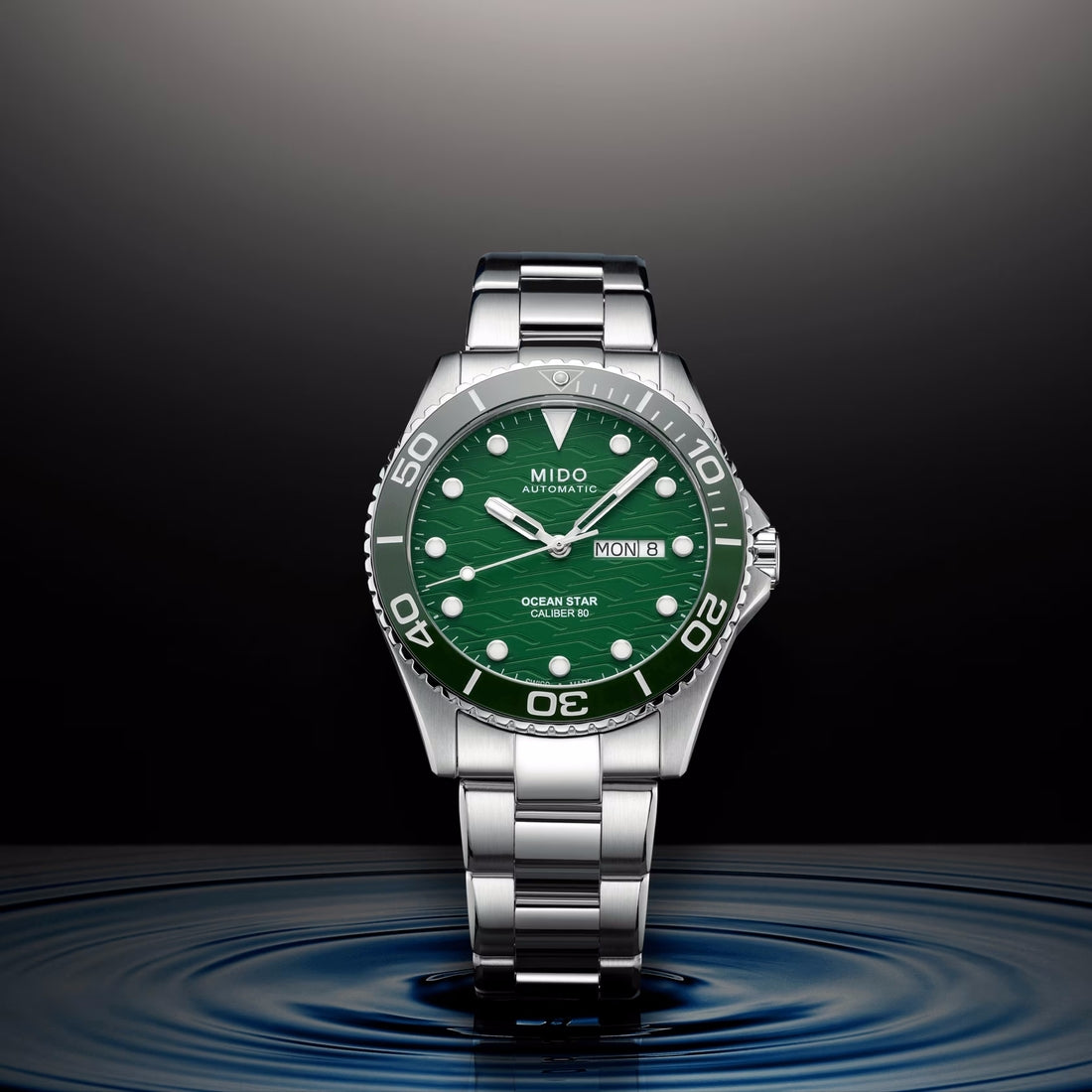 Orologio Mido Ocean Star 200C quadrante e ghiera ceramica verde