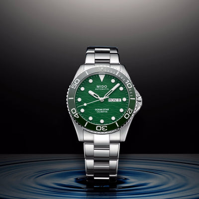 Orologio Mido Ocean Star 200C quadrante e ghiera ceramica verde