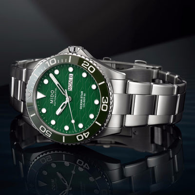 Orologio Mido Ocean Star 200C quadrante e ghiera ceramica verde