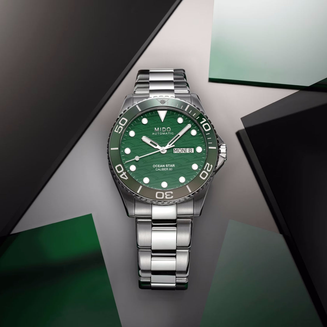 Orologio Mido Ocean Star 200C quadrante e ghiera ceramica verde