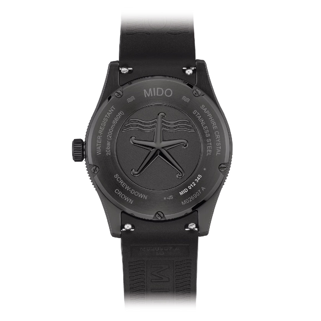 Orologio Mido Ocean Star 39mm acciaio PVD nero e gomma