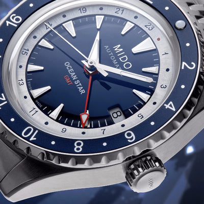 Orologio Mido Ocean Star GMT blu edizione speciale doppio bracciale