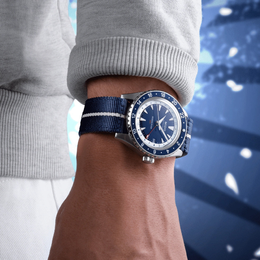 Orologio Mido Ocean Star GMT blu edizione speciale doppio bracciale