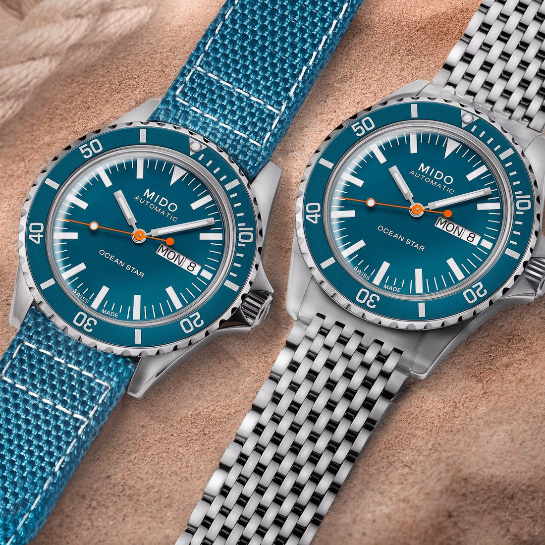 Orologio Mido Ocean Star Tribute blu bracciale acciaio