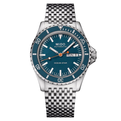 Orologio Mido Ocean Star Tribute blu bracciale acciaio