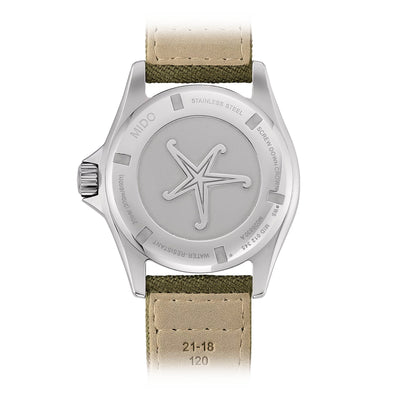 Orologio Mido Ocean Star Tribute verde militare canvas