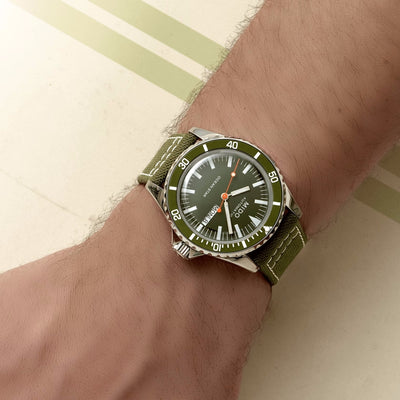 Orologio Mido Ocean Star Tribute verde militare canvas