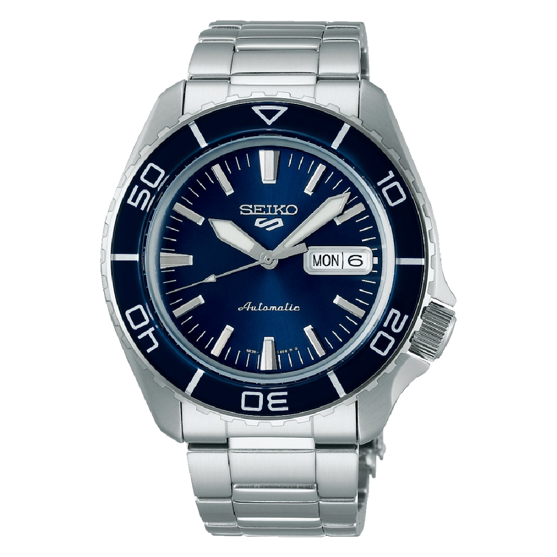 Orologio Seiko 5 sports SRPK97K1 quadrante e ghiera blu