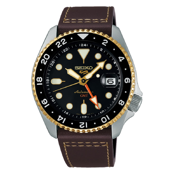 Orologio Seiko Sports SSK036K1 GMT nero e oro Paladini