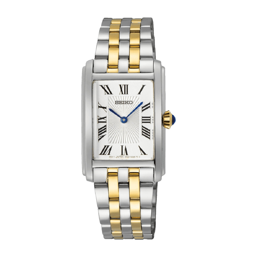 Orologio al Quarzo Donna Seiko 470335 in Acciaio con Cinturino in Pelle Caffè Orologio al Quarzo Donna Seiko 470335 in Acciaio con Cinturino in Pelle Caffè
