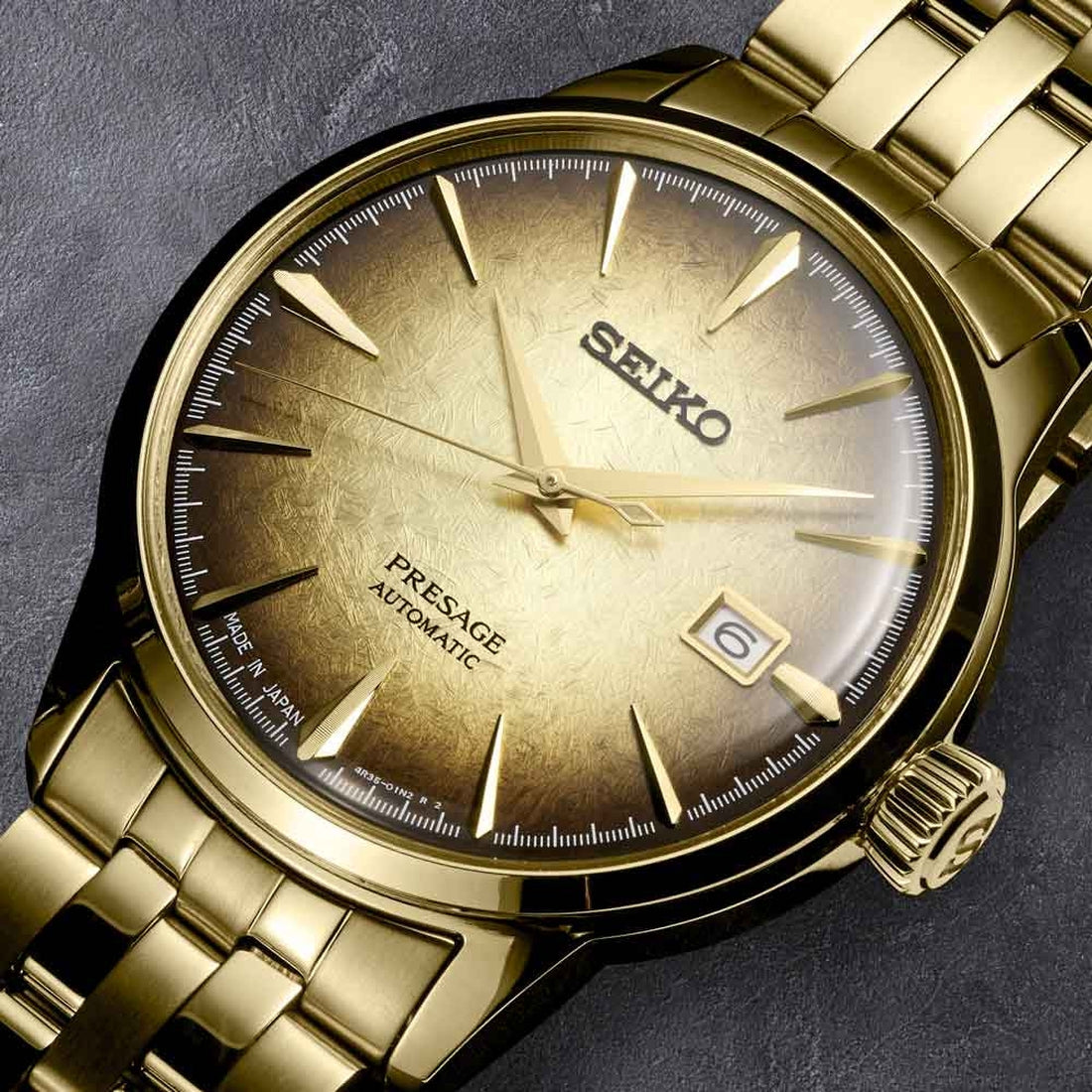 Orologio Seiko Presage SRPK48J1 Cocktail birra dorato