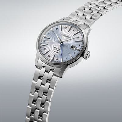 Orologio Seiko Presage GMT SSK037J1 azzurro bracciale acciaio