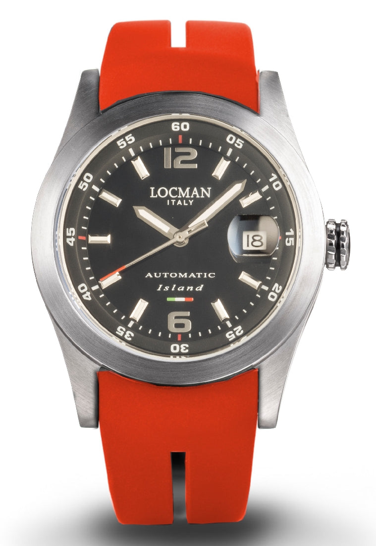 Orologio automatico Locman Island silicone rosso 0615A01A-00BKNKSR