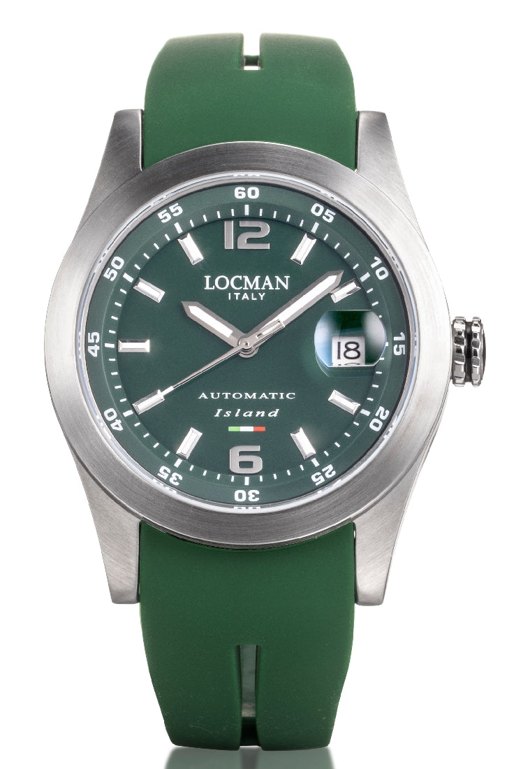 Orologio automatico Locman Island silicone verde 0615A03A-00GRNKSG