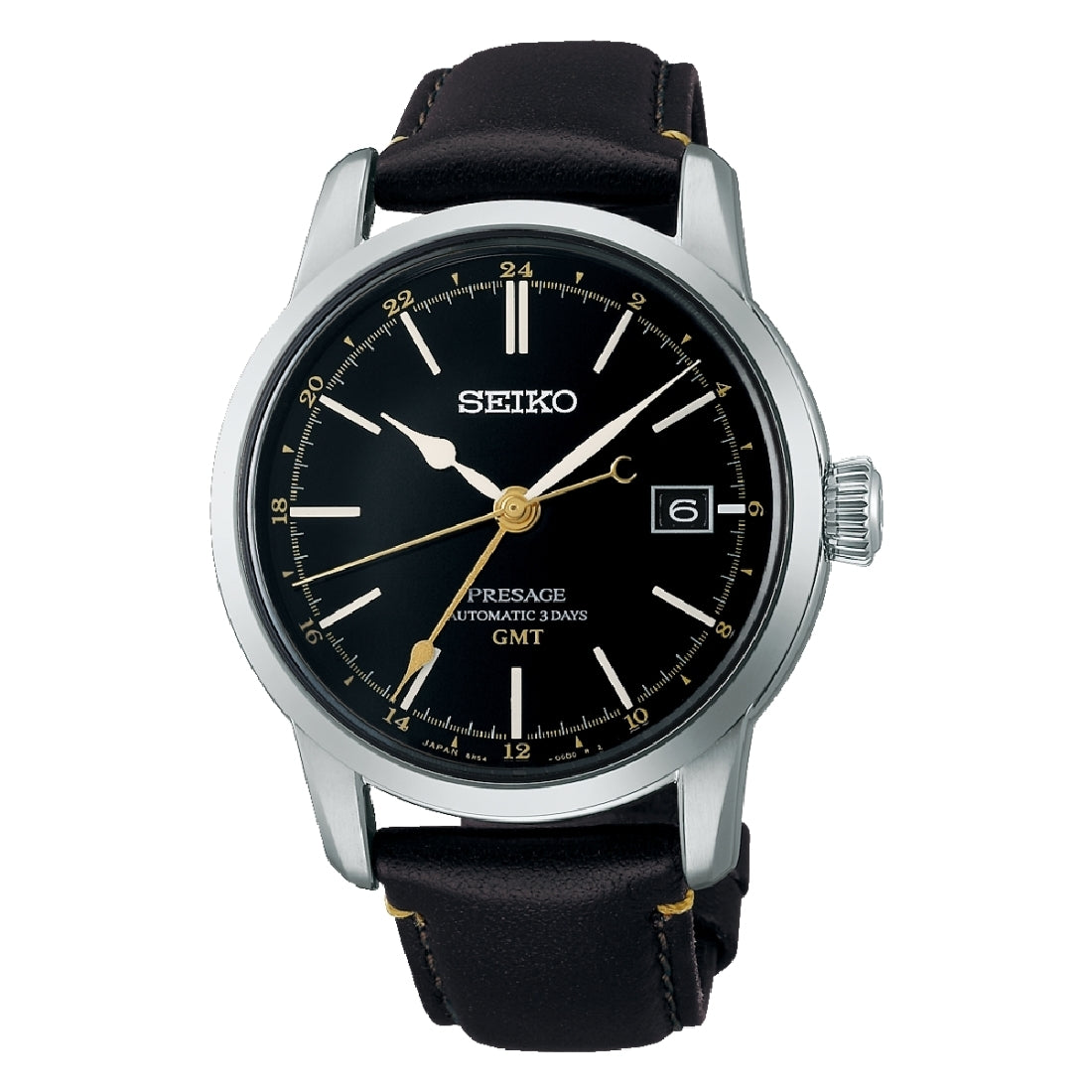 Orologio Seiko Presage GMT SPB447J1 lacca urushi nera