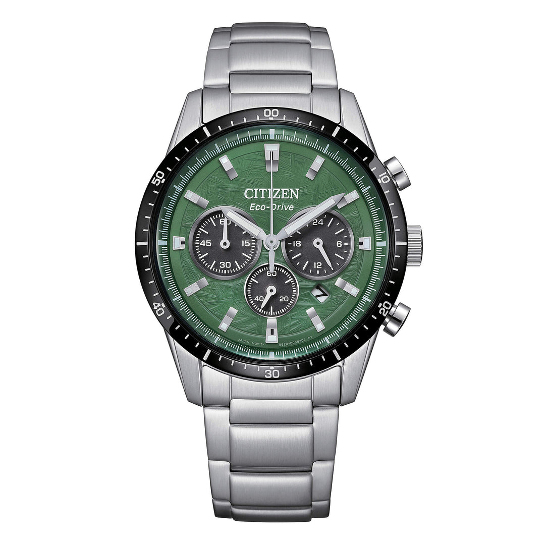 Citizen Orologio Uomo Eco-Drive - Cronografo Analogico, Cinturino Acciaio, Quadrante Blu - 2