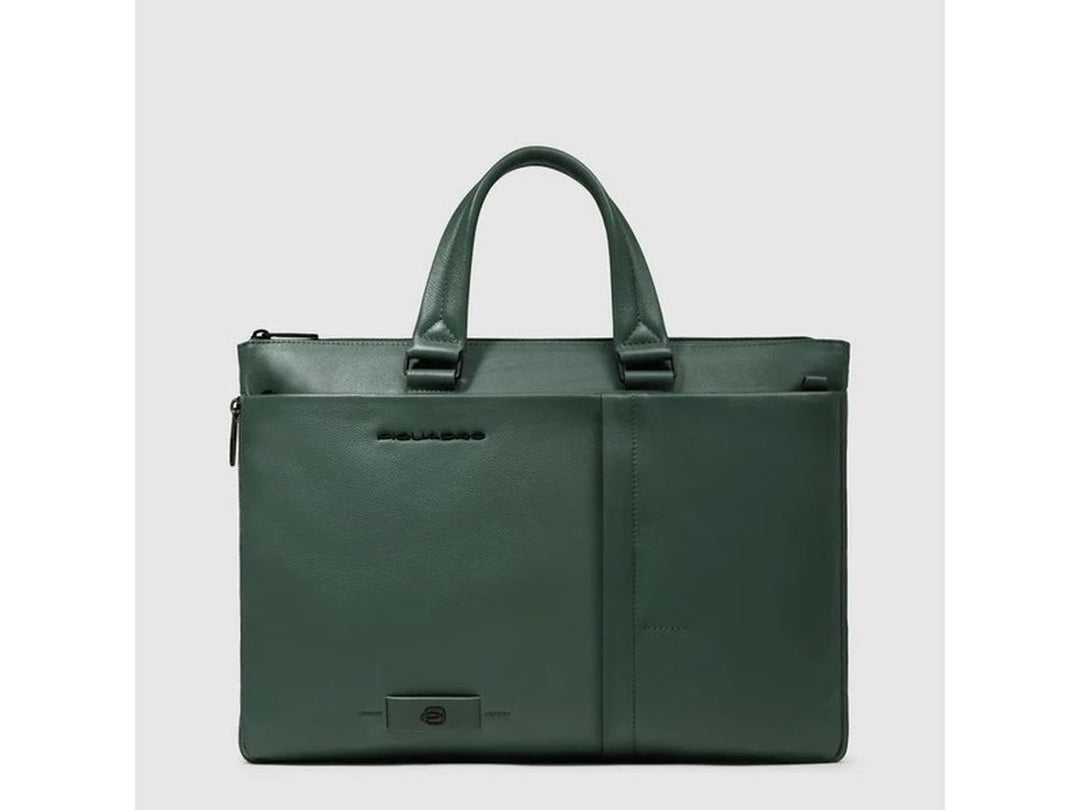 Borsa Tela Uomo Porto Computer Laptop Fino A 19", Cartella Lavoro Business Con Scomparti, Design Sottile, Garanzia A Vita