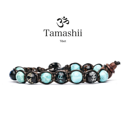 Bracciale Tamashii unisex linea mantra in turchese