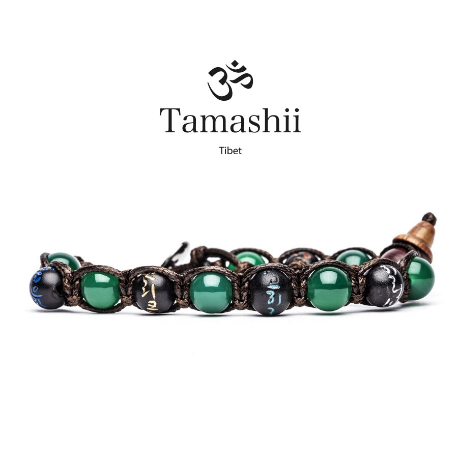 Bracciale Tamashii linea mantra in agata verde