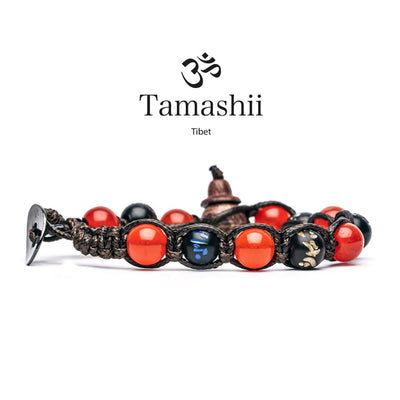 Bracciale Tamashii linea mantra in agata rosso fuoco