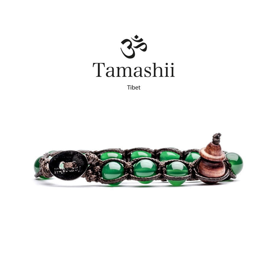 Bracciale Tamashii in agata verde 8mm