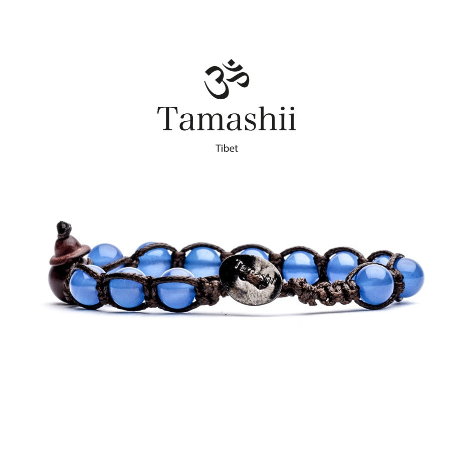 Bracciale Tamashii in agata blu a un giro
