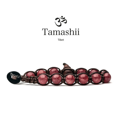 Bracciale unisex Tamashii in giada rosso anguria