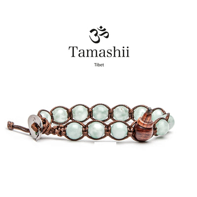 Bracciale Tamashii BHS900-253 a un giro da 8mm in angelite verde chiaro