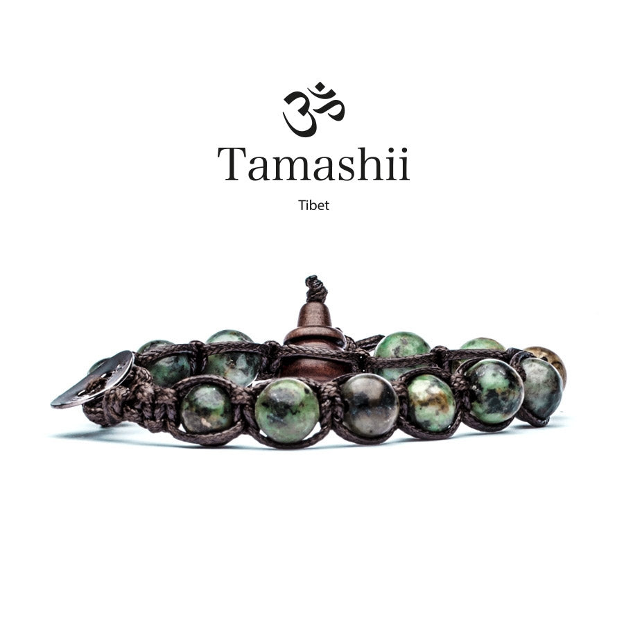 Bracciale Tamashii BHS900-75 in turchese africano da 8mm