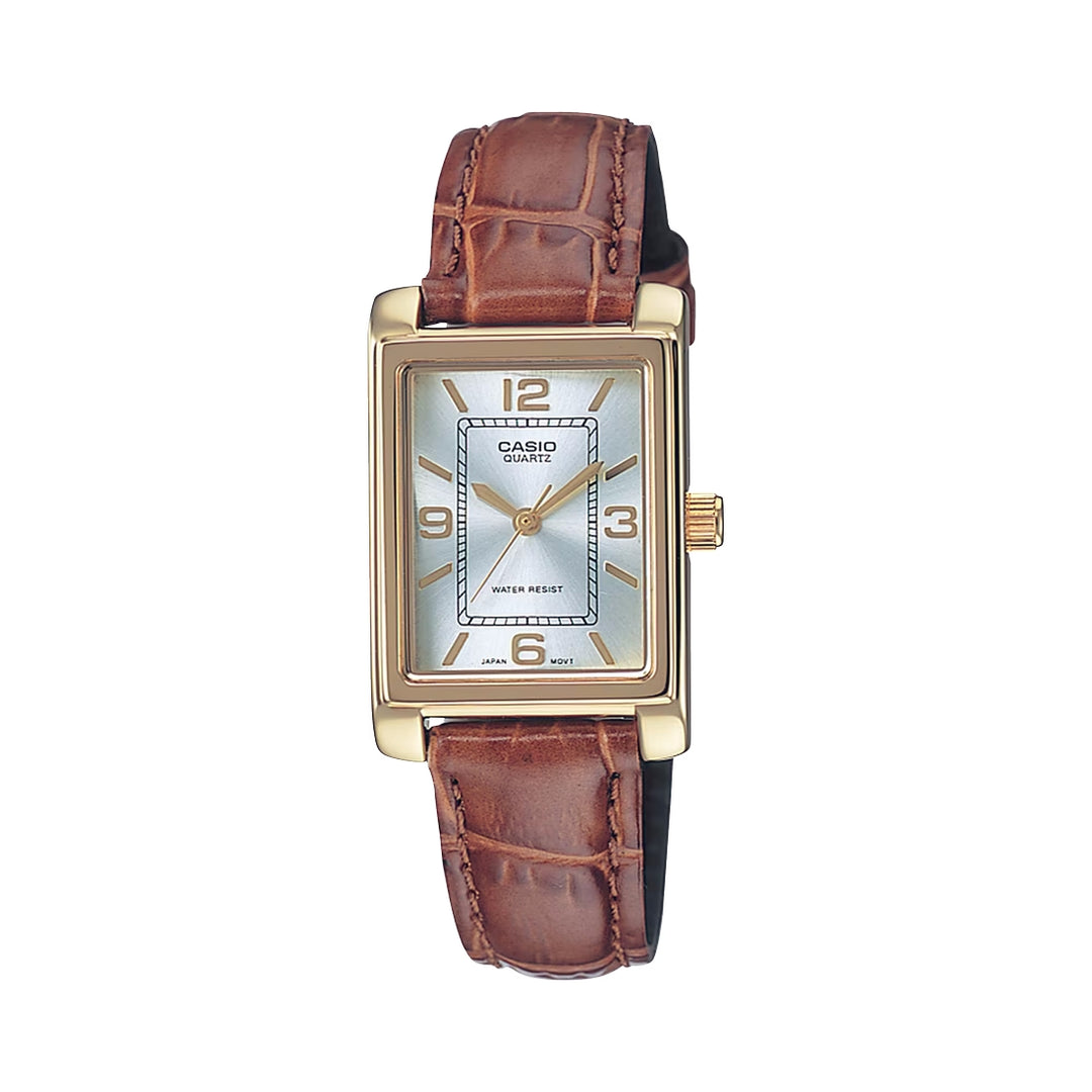 Excellanc 1900264 - Orologio da donna in ecopelle, con fibbia ad ardiglione e lancette luminose, analogico, nero/bianco
