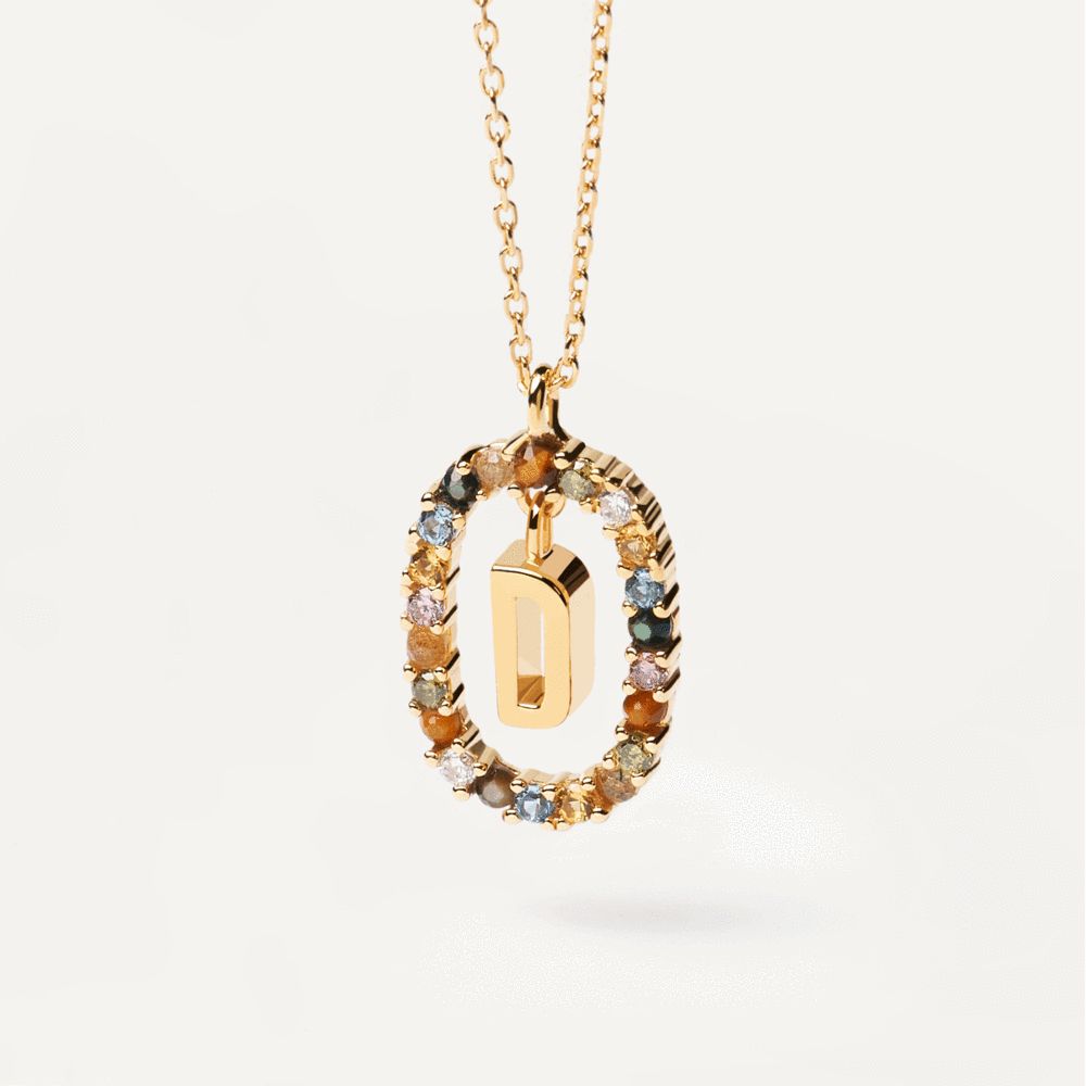 Bo&Pao Collana Donna In Argento 925 Con Zirconi Bianchi - Catena Regolabile 40-45 Cm