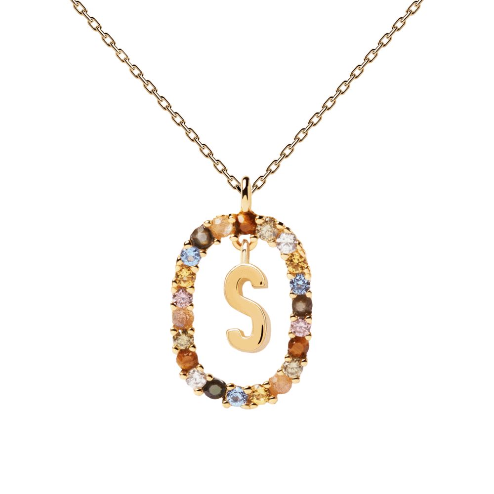 Collana Donna Argento 925 Con Labradorite, Acquamarina E Zirconi – PD Paola, Lunghezza Regolabile 35+15 Cm, Elegante Confezione Regalo