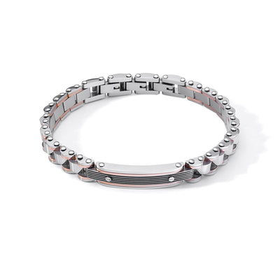 Bracciale da uomo Comete in acciaio bicolore pvd rosa UBR 1027