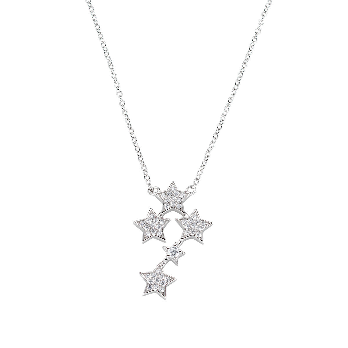 Collana Amen collezione Diamond con stelle e zirconi bianchi