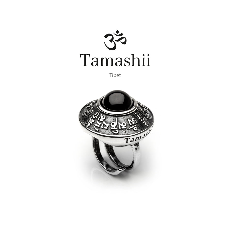 Anello Tamashii Rig Zva RHS904-01 in argento e onice