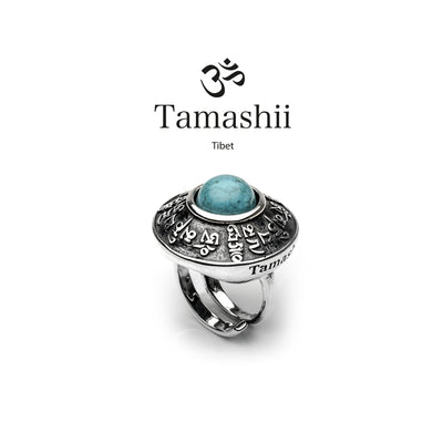 Anello Tamashii Rig Zva RHS904-07 in argento e turchese