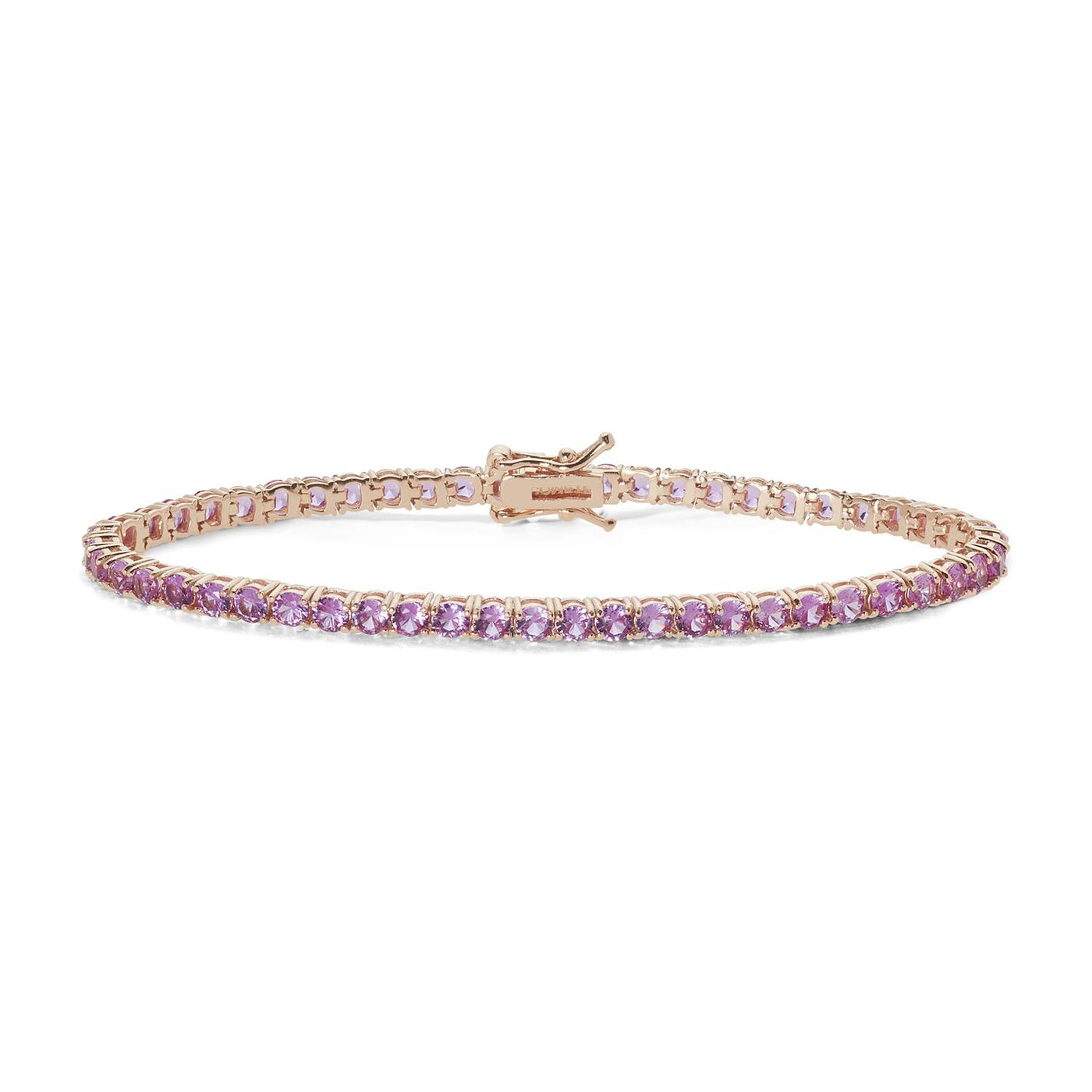 Bracciale tennis Gioielli Comete dorato e zirconi rosa BRA 241