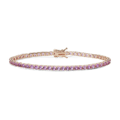 Bracciale tennis Gioielli Comete dorato e zirconi rosa BRA 241