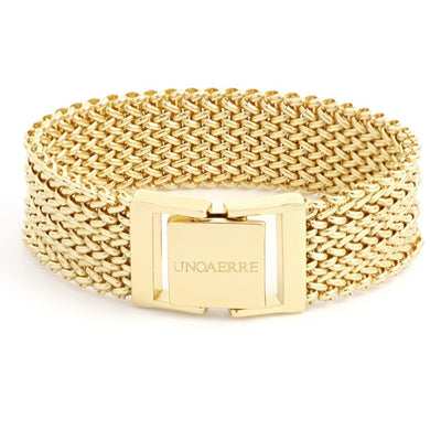 Bracciale Unoaerre 1984 chicco di riso dorato giallo alto