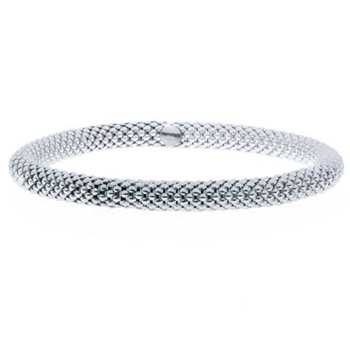 Bracciale Mimì elastica con perle bianche e cuore LARGE Bracciale Mimì elastica con perle bianche e cuore LARGE