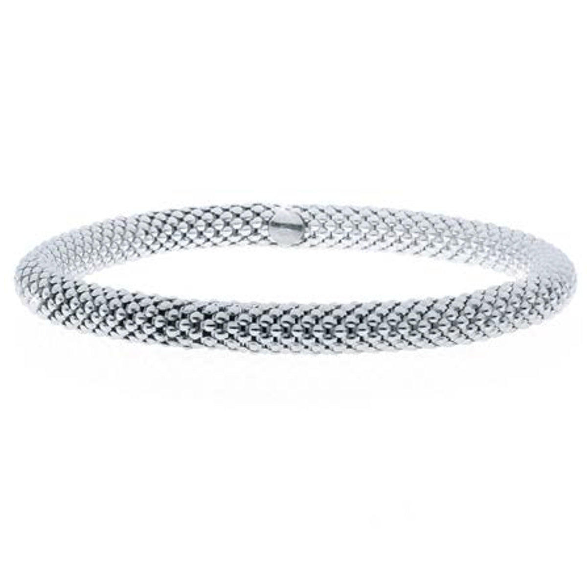 Bracciale Unoaerre 5013 elastico in argento rodiato bianco