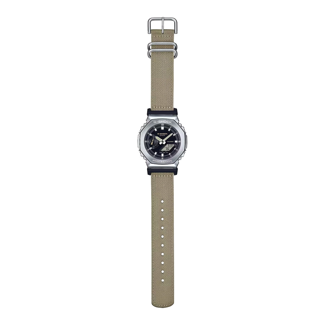 Orologio G-Shock GM-2100C-5AER cinturino tessuto khaki