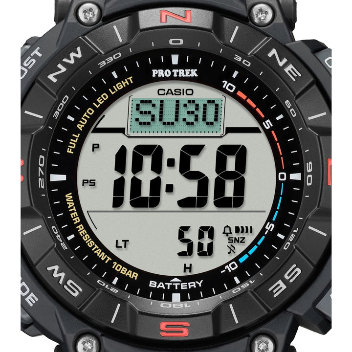 Casio Pro Trek PRG-340-1CR - Orologio Digitale Uomo Al Quarzo - Energia Solare Tough Solar - Triplo Sensore (bussola, Altimetro, Barometro)