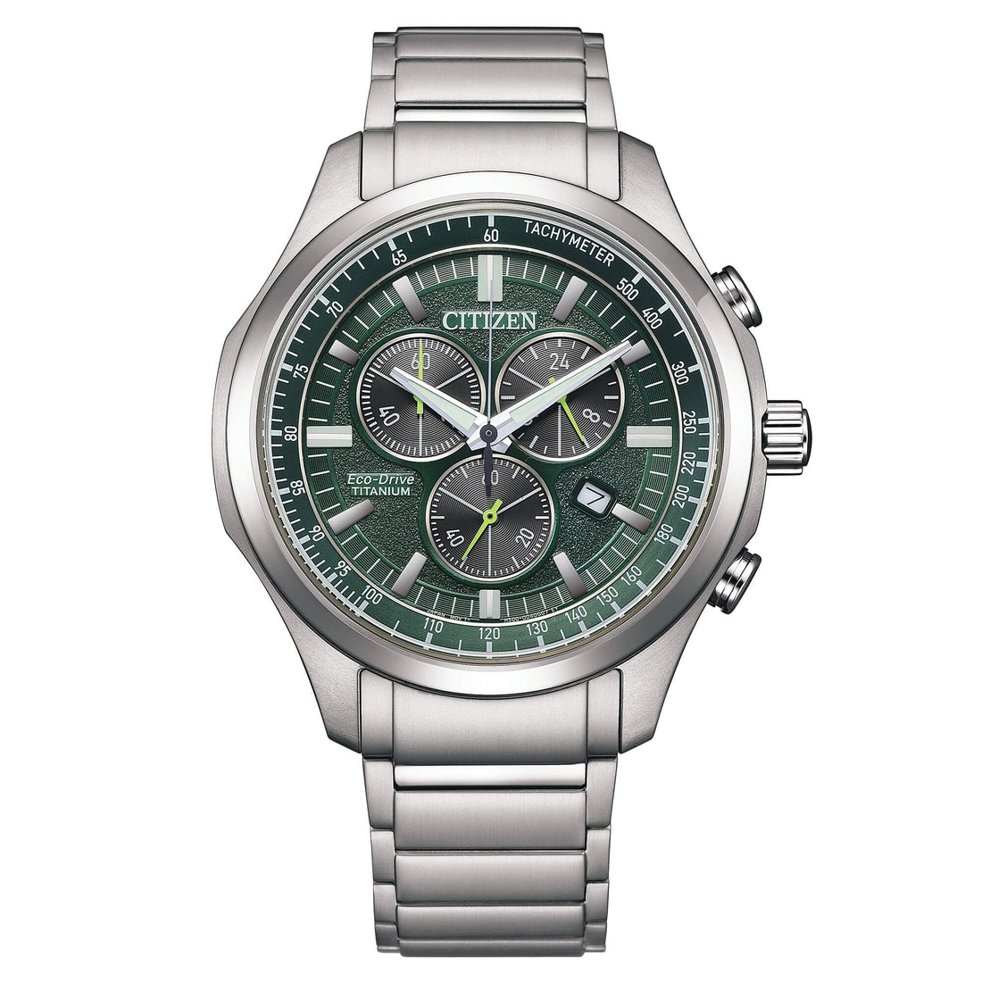 Cronografo Citizen AT2530-85X verde ecodrive titanio